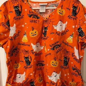 Halloween Scrub Top